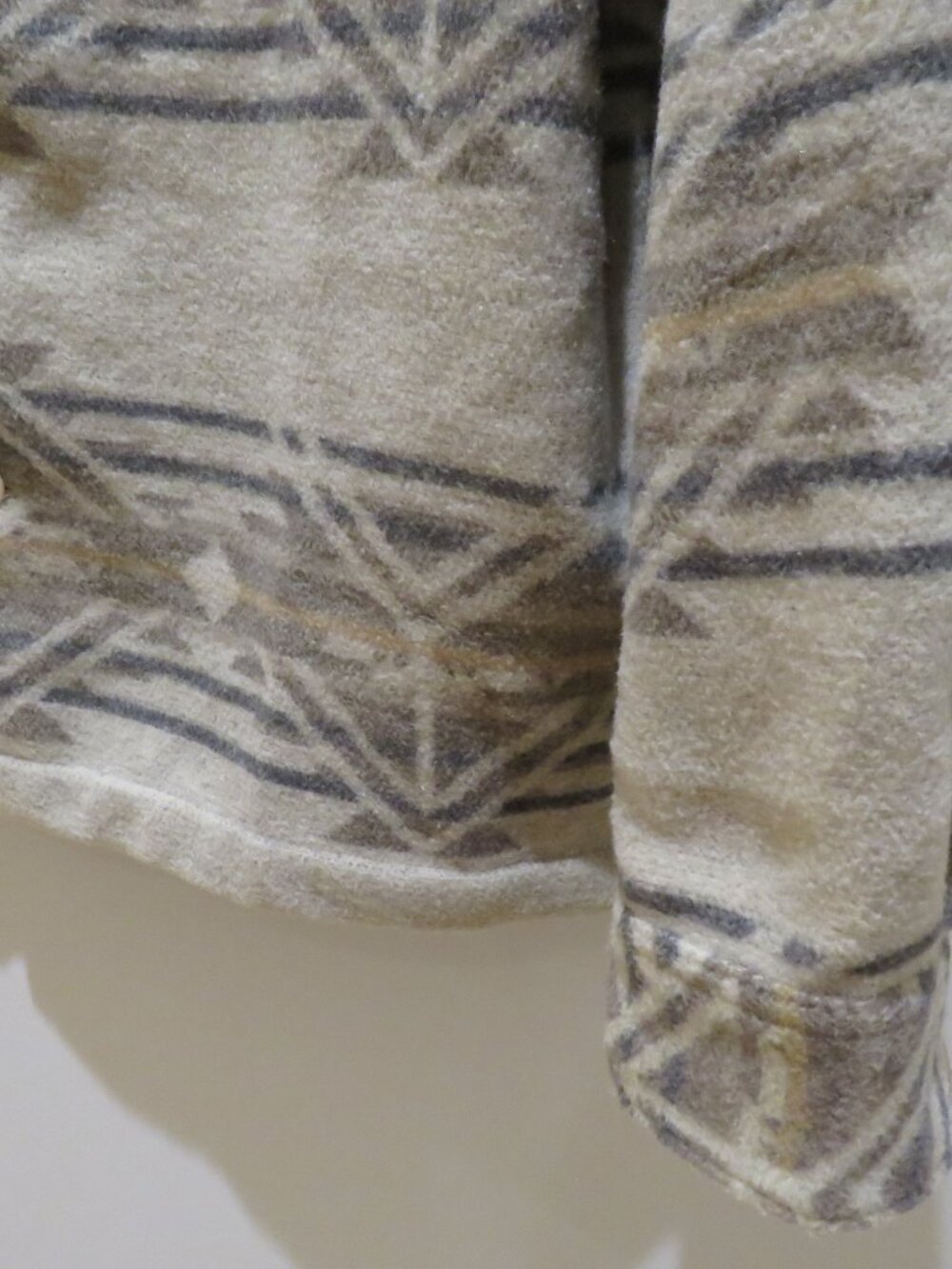 AMERICAN EAGLE Aztec Southwestern Shirt Shacket Jacket Cocoa Cream Large Outdoor - Picture 12 of 15
